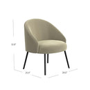 HOMEPOP HOME DECOR UPHOLSTERED MODERN ACCENT CHAIR - TAUPE VELVET - Like New