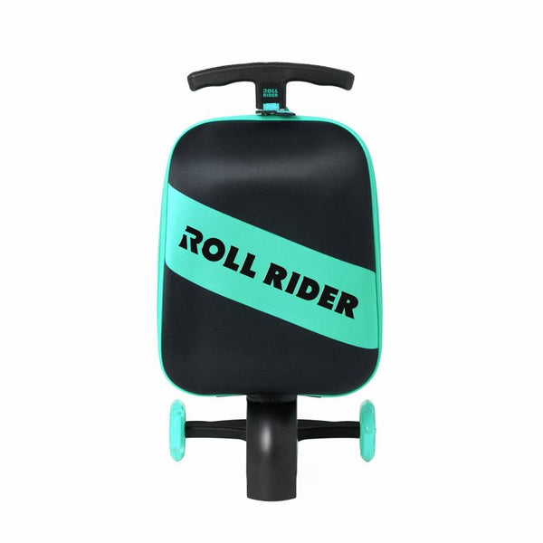 ROLL RIDER SOFTSIDE MEDIUM CHECKED SCOOTER SUITCASE - TEAL - Like New