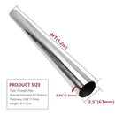 Smileracing 2.5'' OD (63mm) T-304 Stainless Steel Exhaust Pipe Tubing 4ft Long - Brand New