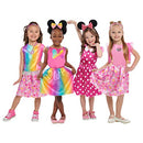 JUST PLAY DISNEY JUNIOR MINNIE MOUSE BOWDAZZLING DRESS-UP SIZE 4-6X - MULTI - Like New