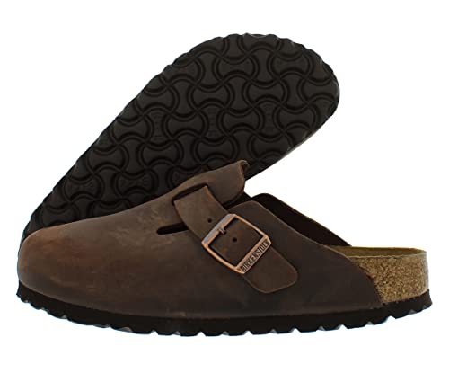 0860131 BIRKENSTOCK BOSTON HABANA LEATHER CLOGS HABANA OILED LEATHER SIZE M4.5 - Like New