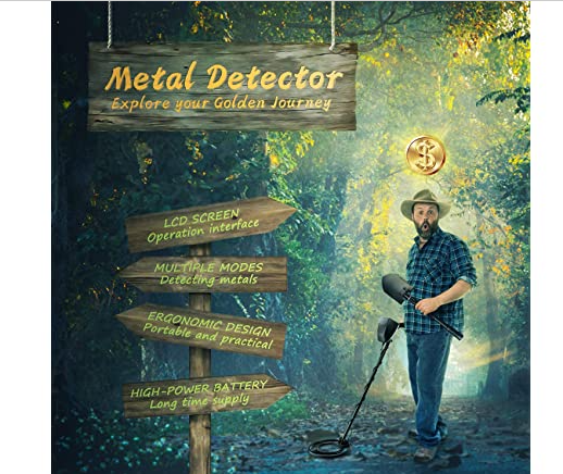 PALLIPARTNERS METAL DETECTOR FOR ADULTS, WATERPROOF - HIGHER ACCURACY - BLACK - Like New