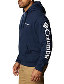 Columbia Men's Viewmont II Sleeve Graphic Hoodie - Collegiate Navy/White - M - Like New