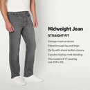 AMAZON ESSENTIALS MEN'S LOW STRETCH STRAIGHT-FIT WASH - SIZE 30W X 32L GRAY WASH - Brand New