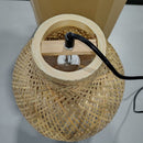 GENERIC WOVEN BAMBOO BELL PENDANT CEILING LIGHT 12IN X 16IN,6FT CORD - BAMBOO - Like New