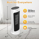 SUNDAY LIVING HOME OSCILLATING TOWER CERAMIC HEATER WITH ADJUSTABLE THERMOSTAT - Like New