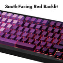 LEMOKEY X4 QMK Wired Mechanical 75% Layout South-Facing Red Backlit STP - Purple - Like New