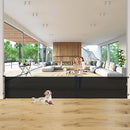 KISKIZ 160" EXTRA WIDE RETRACTABLE BABY GATE FOR OPENINGS, DOG GATE - BLACK - Like New