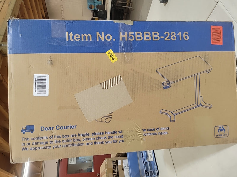 FLEXISPOT H5BBB-2816 ADJUSTABLE OVERBED BEDSIDE TABLE BLACK - BLACK - Like New