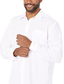S17AE30000 AMAZON ESSENTIALS MEN'S LONG-SLEEVE CASUAL SIZE XXL WHITE - Brand New