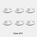 Bone China Wide Rim Commercial Grade Dinnerware Cup & Saucer, Case of 6 - Like New