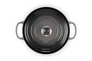 LE CREUSET ENAMELED CAST IRON SIGNATURE ROUND DUTCH OVEN, 7.25 QT - OYSTER - Like New