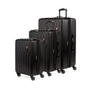 SWISSGEAR 8018 EXPANDABLE LUGGAGE 3-PIECE HARDSIDE WHEEL 80182003 - BLACK - Brand New