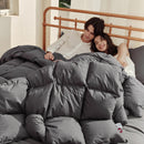 AIRLUCK FEATHER DOWN COMFORTER TWIN SIZE HOTEL FLUFFY INSERT 68X90 - GRAY - Like New