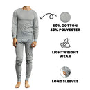 GALAXY BY HARVIC 2-PIECE LIGHTWEIGHT THERMAL SET - SIZE: MEN M - HEATHER GRAY - Brand New