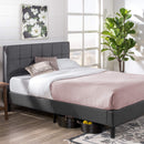 Zinus Lottie Upholstered Platform Bed Frame - Grey Twin - Like New