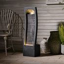 FORFAR MODERN INDOOR WATER FOUNTAIN CURVED FAUX - GARY - Like New