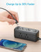 Anker USB Power Strip Surge Protector300J 5ft Extension Cord Flat Plug - Black - Like New