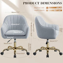 BESTERA VANITY CHAIR WITH WHEELS, P10J - GRAY - Like New