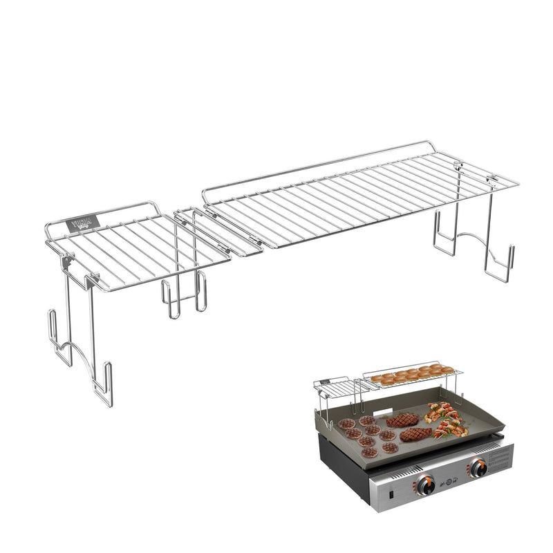 YUKON GLORY GRIDDLE WARMING RACK DESIGNED 22" BLACKSTONE GRIDDLES YG-886 - BLACK - Like New