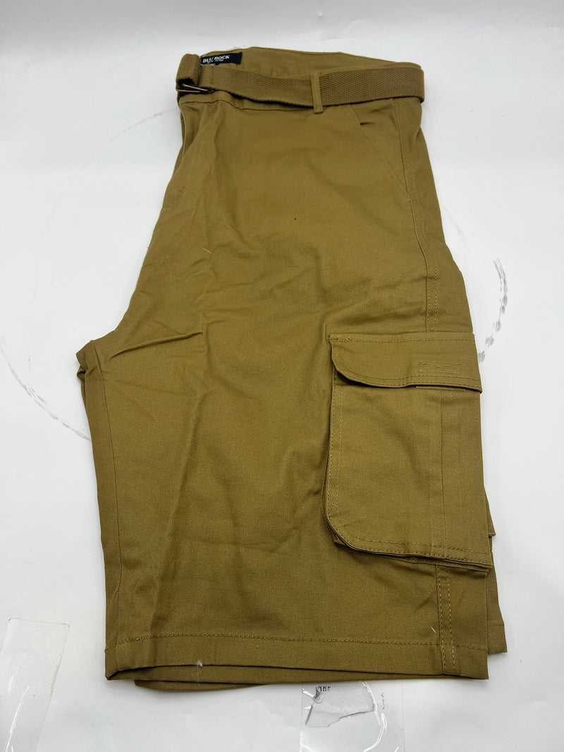 BLU ROCK BLUE ROCK GALAXY RUGGED TRAIL MEN CARGO SHORTS - SIZE: 42 - DARK KHAKI - Brand New