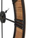 Glitzhome Oversized Wall Clock Farmhouse Wooden & Metal Home Decor 30" D - Like New