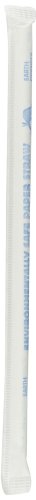 Aardvark 61500207 Wrapped Paper Jumbo Straw 7/32"x7-3/4"(8 Boxes of 400) White - Brand New