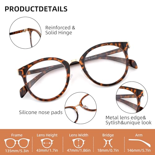 3 Pack Progressive Reading Glasses for Women Men Round Frame Multifocal Readers - Like New