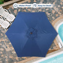 HealSmart 7.5ft Patio Umbrella Push Button Tilt/Crank 2 Pack, Blue - Brand New