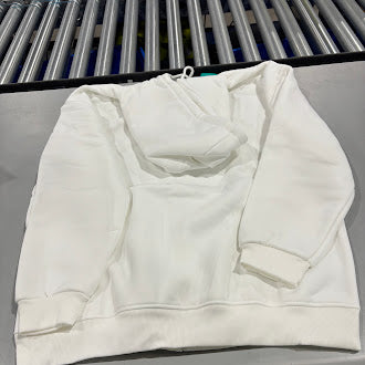 N/A HOODIE JACKET WITH FULL ZIP AND FRONT POUCH - SIZE: MEN 2XL - WHITE - Like New