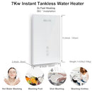 BiseLong Electric Instant Heat Tankless Water Heater, 7KW, 240V, White - Like New