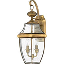 Quoizel NY8317A Newbury Outdoor Wall Lantern Lighting 2-Light 120 Watts Brass - Brand New