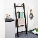 Mhiiuwu Decorative Blanket Ladder 5ft Farmhouse Wall Leaning Wooden - Black - Brand New