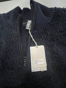 BAREFOOT DREAMS COZYCHIC SHEARLING HALF ZIP SWEATER SIZE: WOMEN XL - INDIGO - Brand New