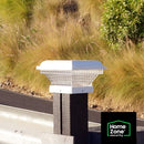 HOME ZONE SECURITY 2 PACK SOLAR POST CAP LIGHTS 12 LUMENS OUTDOOR - WHITE - Brand New