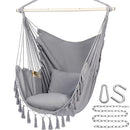 Y- STOP HAMMOCK CHAIR HANGING ROPE SWING - LIGHT GRAY - Like New