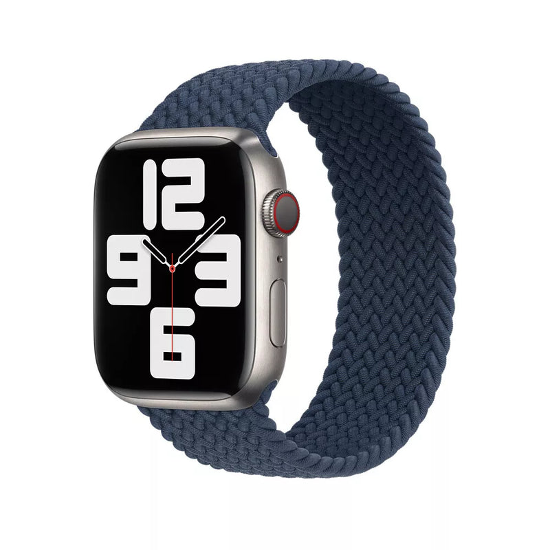 APPLE WATCH BRAIDED SOLO LOOP 45MM - SIZE 4 ML6H3AM/A - ABYSS BLUE - Brand New