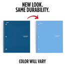 FIVE STAR SPIRAL NOTEBOOK STUDY APP 1 SUBJECT COLLEGE RULED 8.5" X 11" - BLUE - Like New