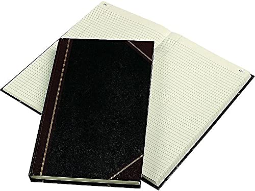 NATIONAL TEXHIDE SERIES RECORD BOOK, 14.25" X 8.75", 300 PAGES (57131) - BLACK - Like New