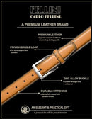 CARLO FELLINI BELTS FOR MEN HAND MADE 100% COW LEATHER BELT MEN 34/36 - TAN - Brand New