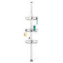 SIMPLEHUMAN SHOWER CADDY, MATT STAINLESS STEEL + ANODISED - Scratch & Dent
