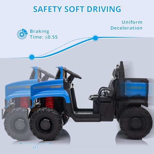 ASYPETS ELECTRIC STROLLER JC222 FARMER BUGGY DUAL 12V7AH 28.8V800AH - BLUE - Like New