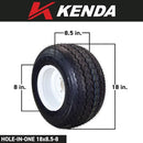 Kenda Hole-N-1 White 8" x 7" 4-Hole Wheel 18/8.50-8 Tire B006ROZOYA - NEW - Brand New