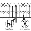 Gtongoko 5 Panels Decorative Garden Fence 18" x 7.5 ft B091SX1YTJ - BLACK - Brand New