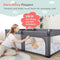 DORA DOTEY BABY PLAYPEN WITH DOOR FOLDABLE ADJUSTABLE PLAY PEN, DEEP GRAY - Like New