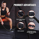 VEVOR BATTLE ROPE, 1.5" DIAMETER 30FT POLYESTER EXERCISE ROPE - BLACK - Like New