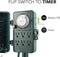 BN-LINK 24 Hour Mechanical Outdoor Multi Socket Timer - Black/Green - Like New