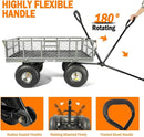 YARDSAM DUMP GARDEN CARTS 800 LB CAPACITY, HEAVY DUTY STEEL GARDEN CARTS - GRAY - Brand New