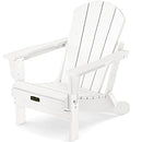 SERWALL Oversized Folding Adirondack Chair for Patio Deck Garden - White - Brand New
