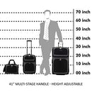 U.S. TRAVELER NEW YORKER LIGHTWEIGHT EXPANDABLE ROLLING LUGGAGE - BLACK - Brand New